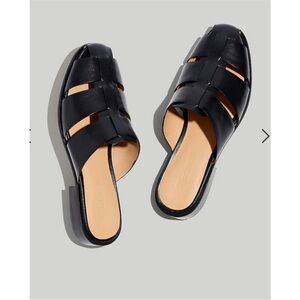 Madewell $128 The Dixson Fisherman Mule in Black Size 7 1/2 NK034